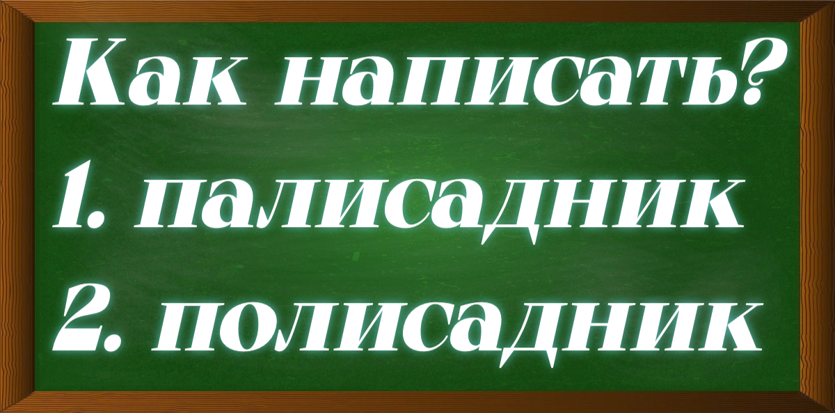 правописание слова палисадник