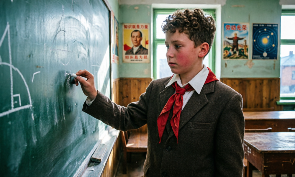 Советский школьник у доски