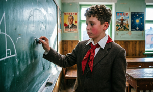 Советский школьник у доски