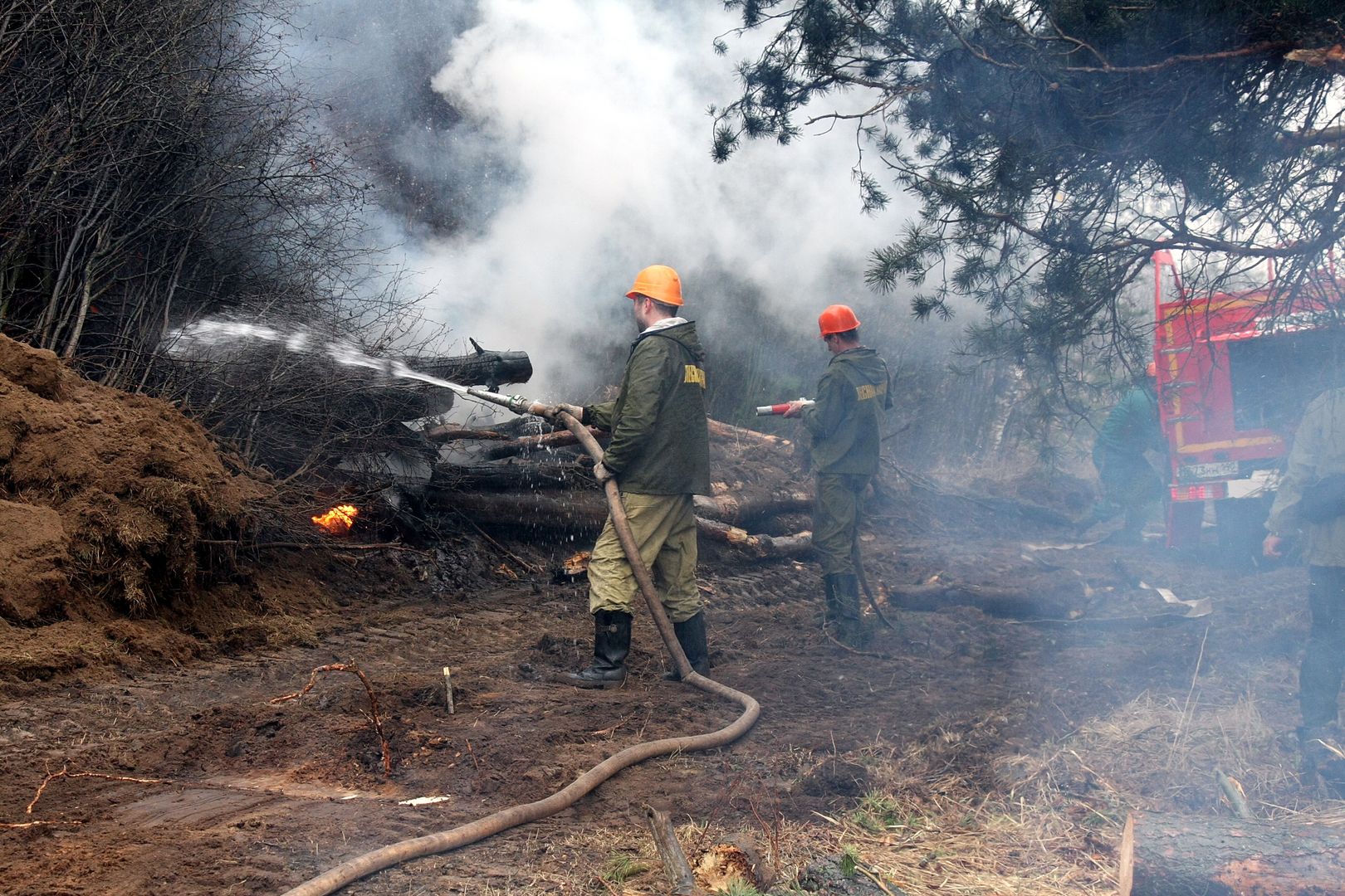 Тушение лесного пожара