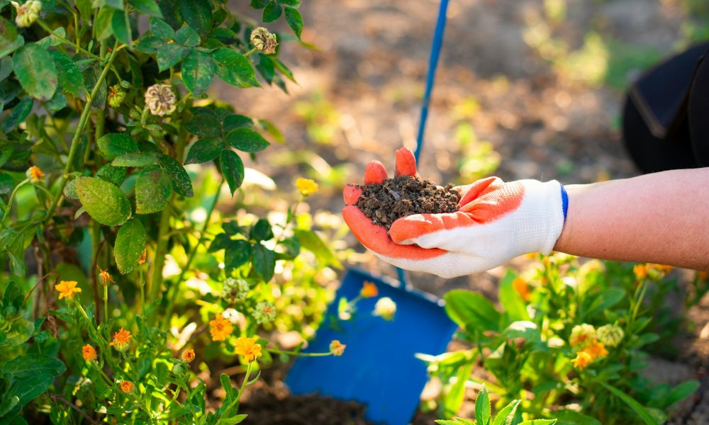 Садовод работает