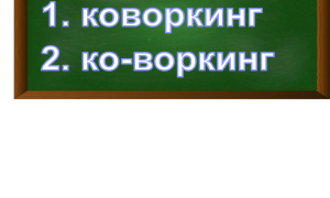 правописание слова коворкинг