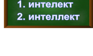 правописание слова интеллект