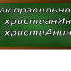 ударение в слове христианин
