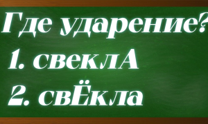 ударение в слове свёкла