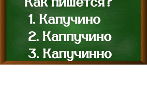 правописание слова капучино