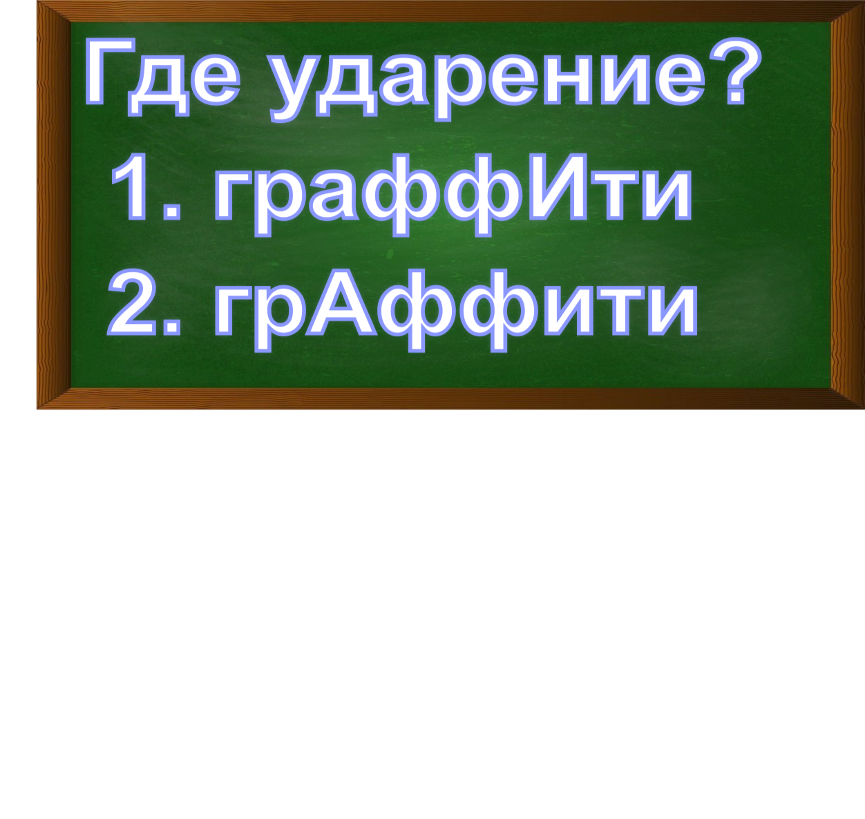 ударение в слове граффити