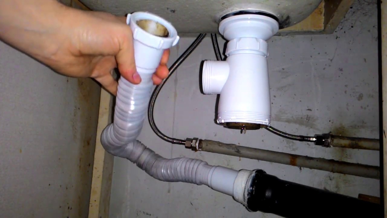 гофра под мойкой