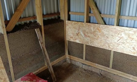 утепление дома опилками