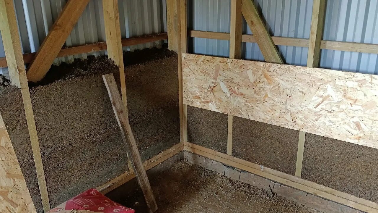 утепление дома опилками