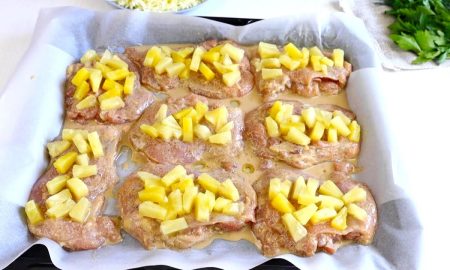 мясо с ананасами