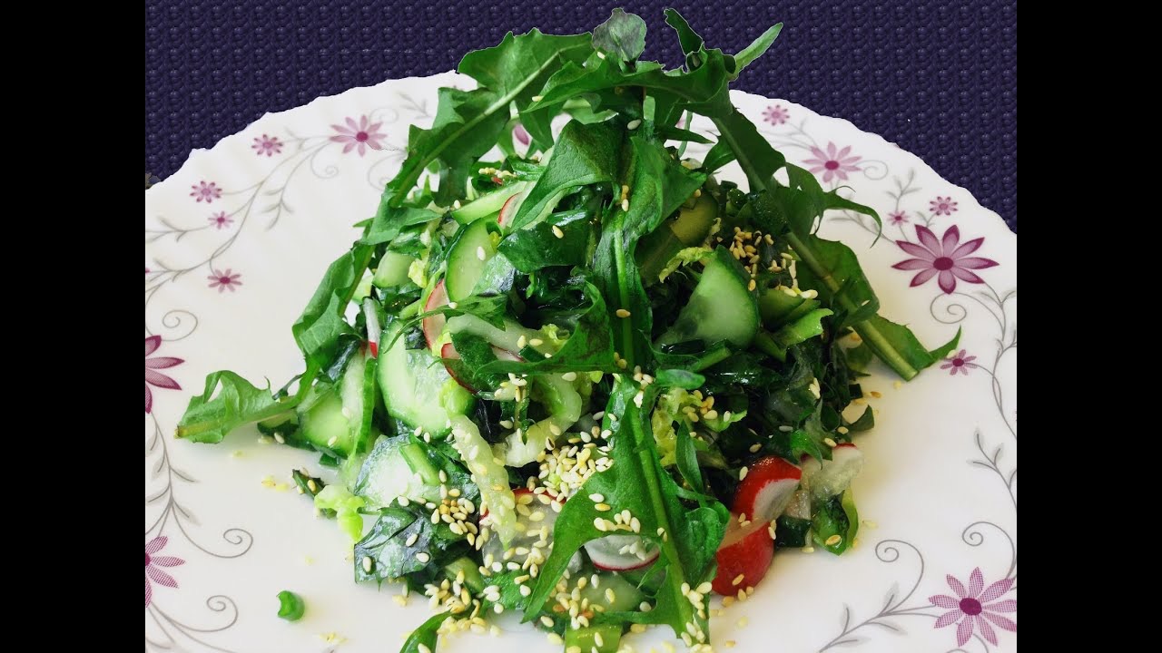 салат из крапивы и одуванчика