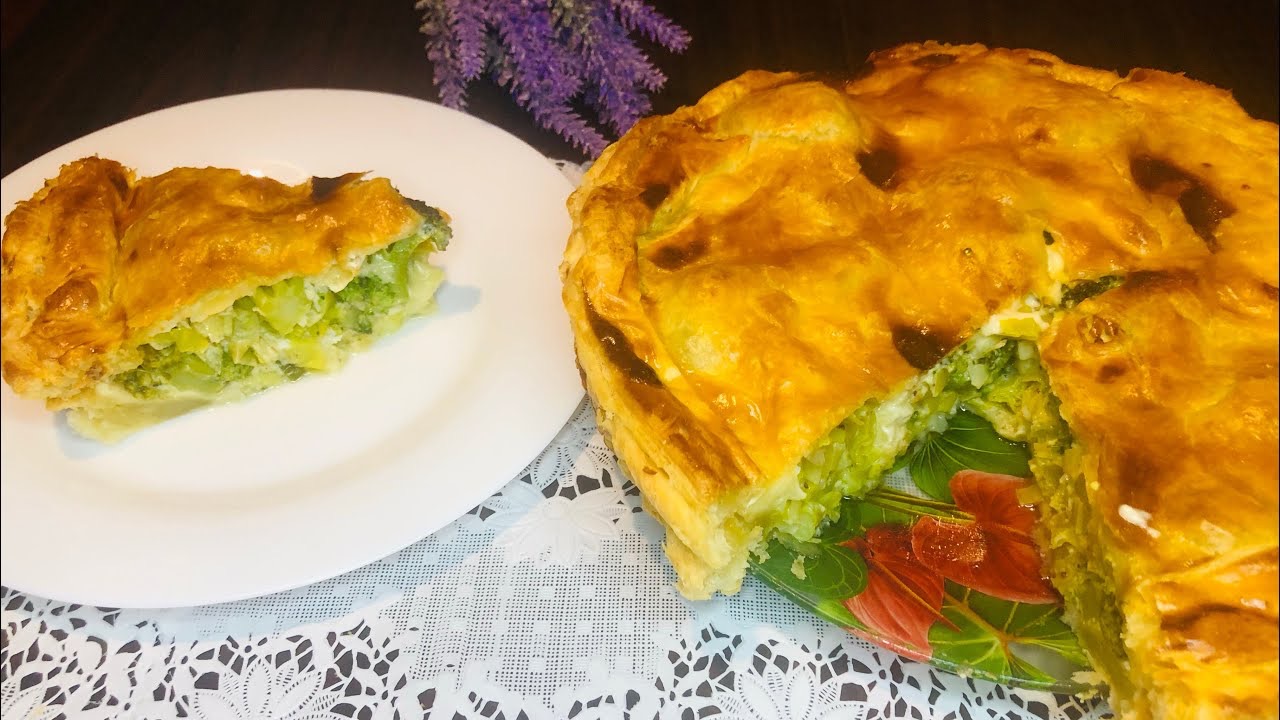 пирог с луком-пореем и сыром