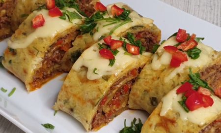 рулет с мясом и картофелем