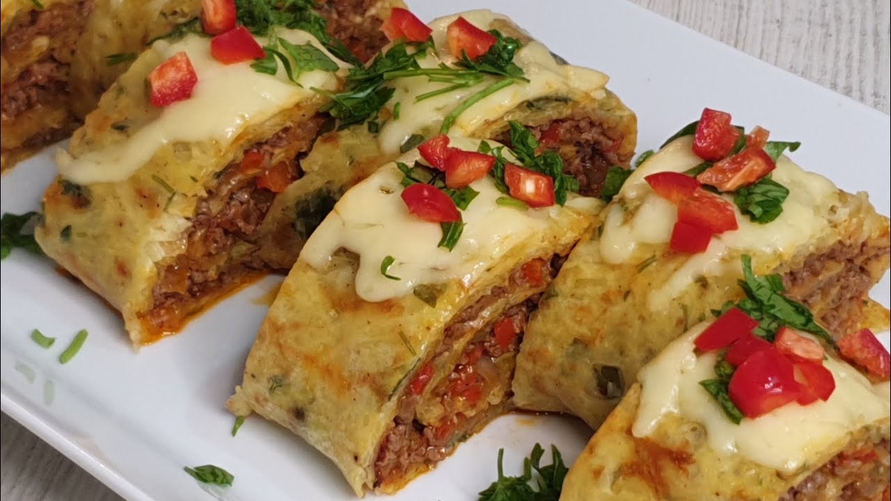 рулет с мясом и картофелем