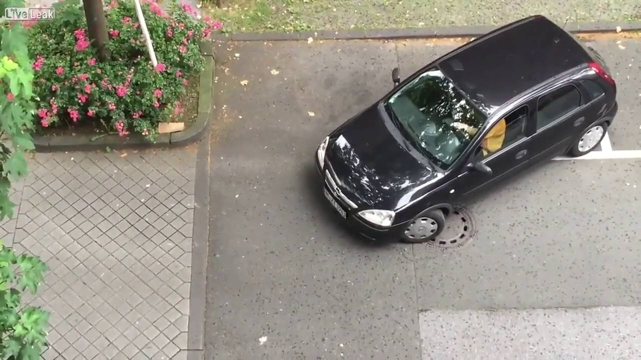 автомобиль паркуется