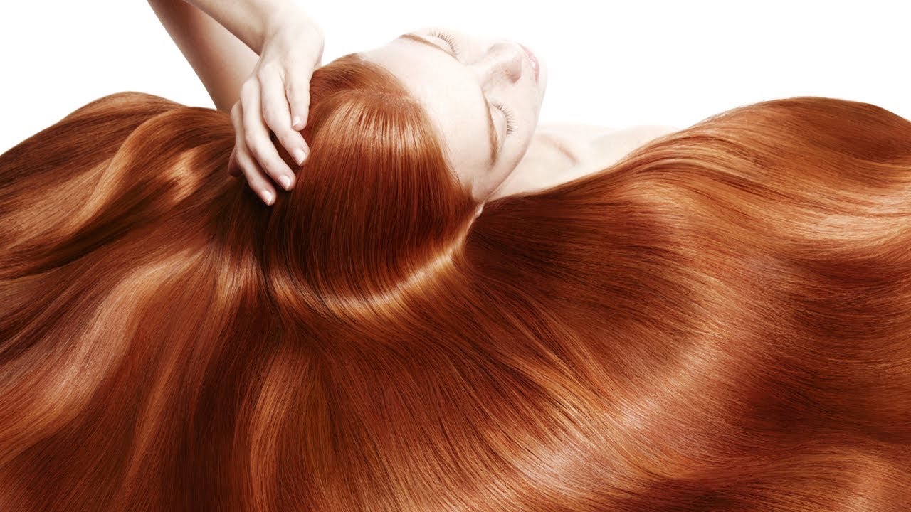 блестящие рыжие волосы