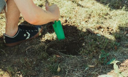 Рыхлит землю