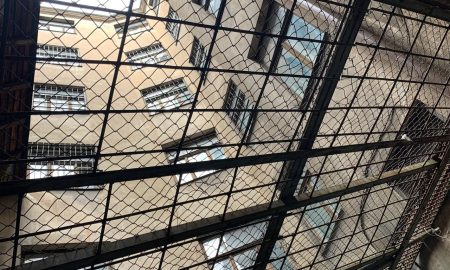 Вид на улицу из заключения