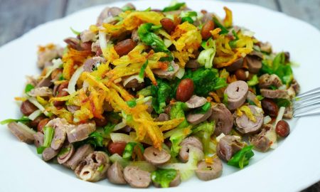 Салат из куриных сердец