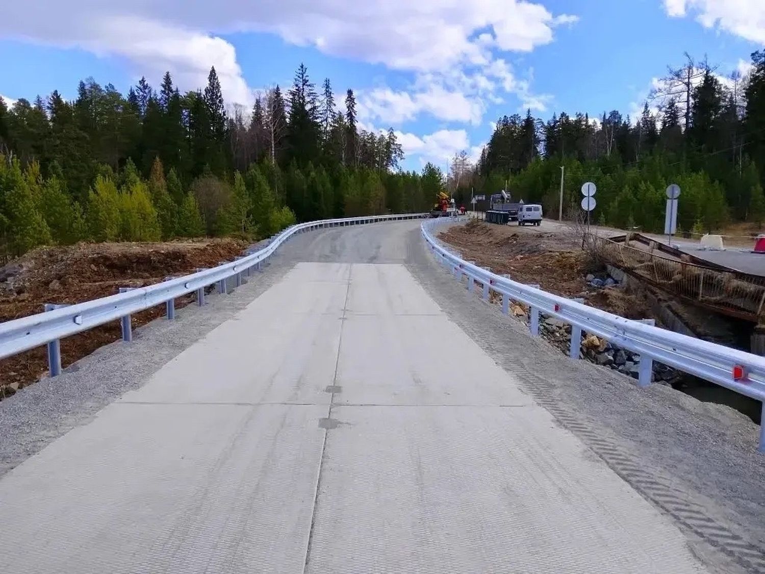 Объезд моста через Утку