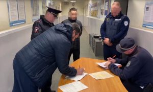 Нарушитель в отделе полиции