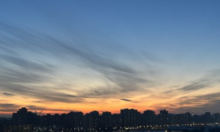 Закат в городе