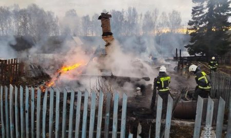 Последствия пожара под Невьянском