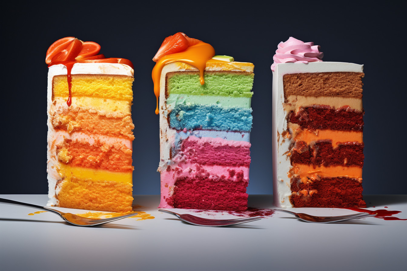 Три кусочка торта