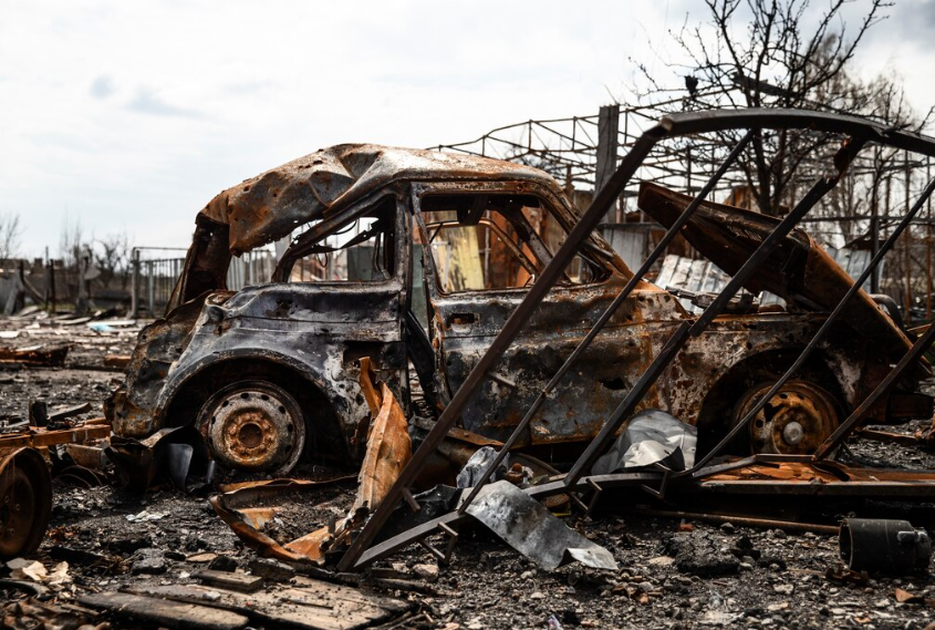 Сгоревший автомобиль