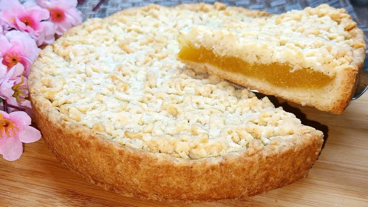 Тёртый лимонный пирог