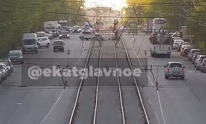 Авария с байкером в Екатеринбурге