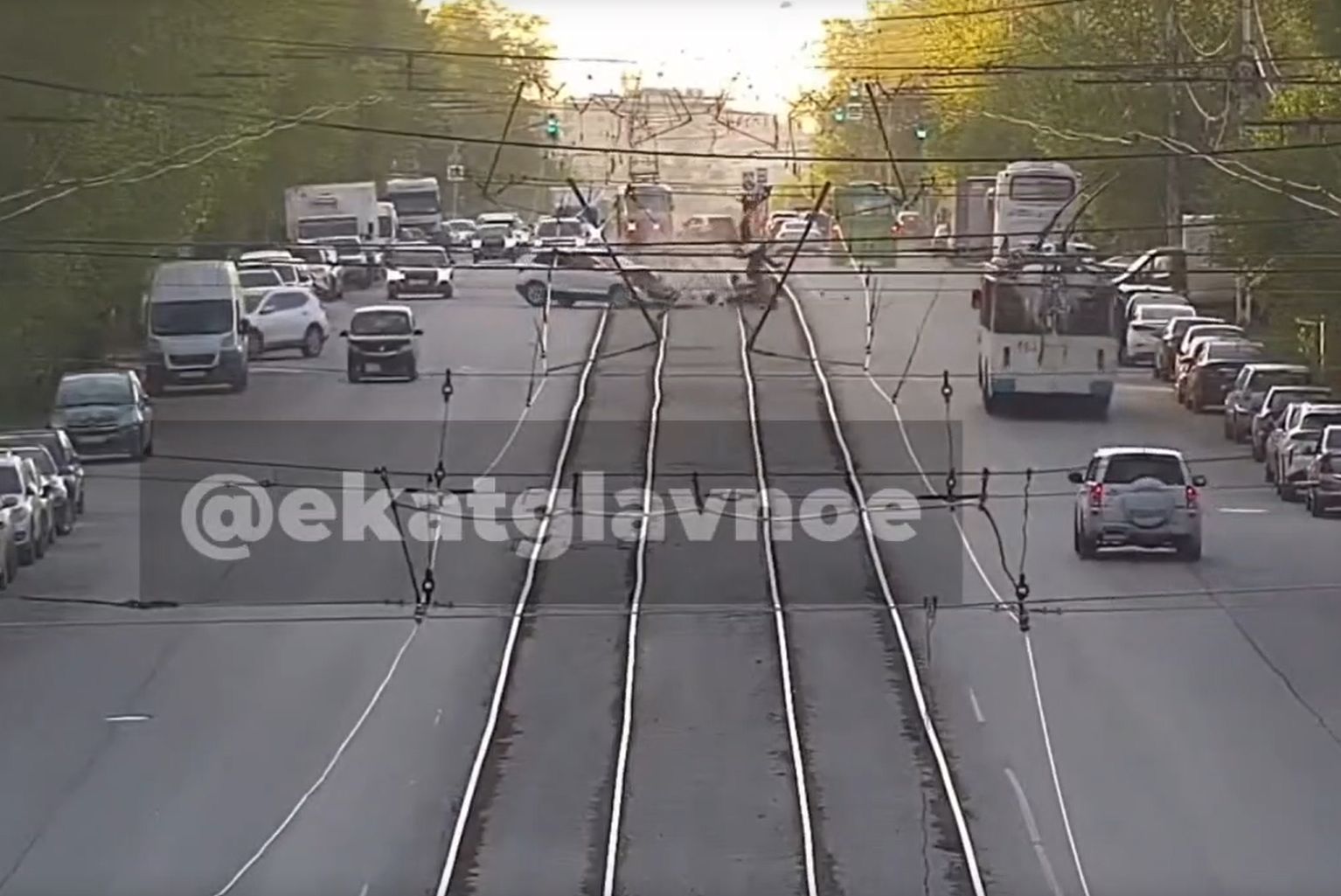 Авария с байкером в Екатеринбурге