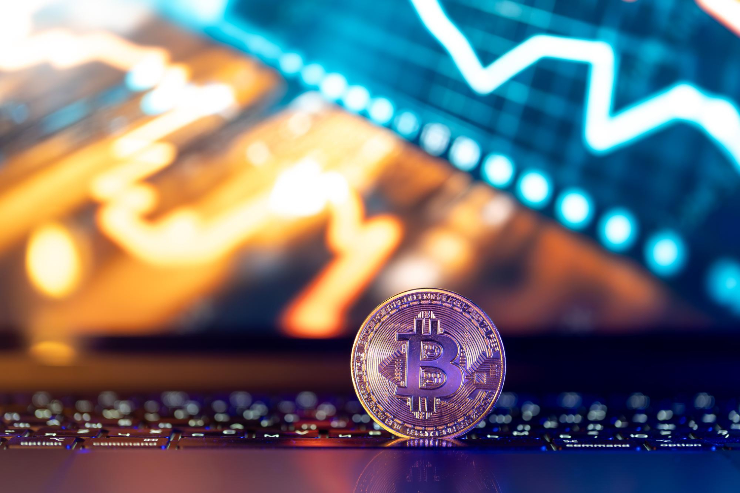 Биткоин на клавиатуре