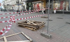 Ремонт покрытия на улице Вайнера в Екатеринбурге.
