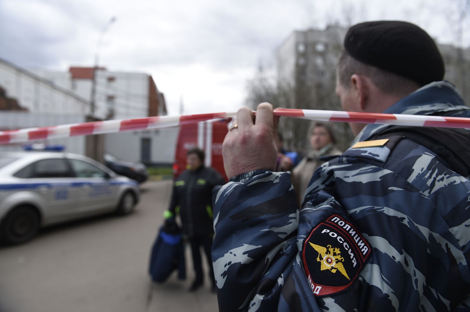 Полиция на месте происшествия.