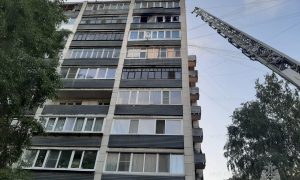 Горевшая в Екатеринбурге многоэтажка
