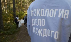 Эколог в лесу.