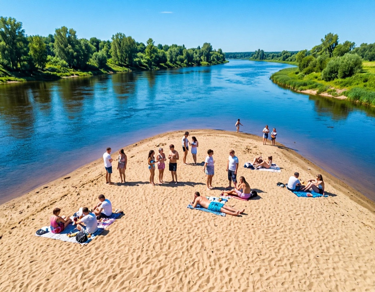 Люди на пляже