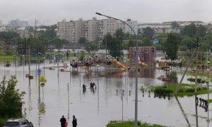 Спад воды в Свердловской области после паводка