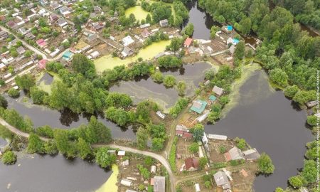 Затопления в Нижнем Тагиле, съемка с воздуха