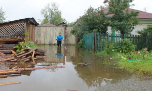 Затопленные улицы в Серове