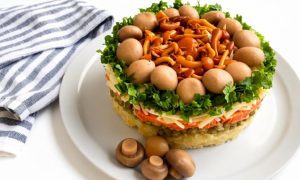 Армянский салат с грибами