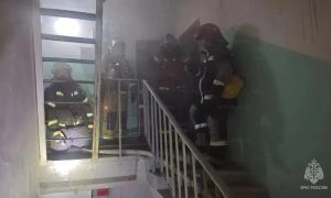 Спасатели на пожаре