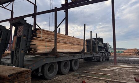 «Шалинское СУ» отправило бойцам 90-й танковой дивизии 150 кубометров древесины. Теги: Пиломатериалы, Погрузка древесины